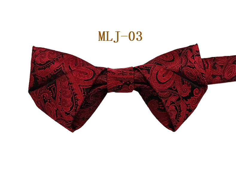 Férfi csokornyakkendő Jacquard, virágos minta, lapos fejű stílus, poliészter szál, esküvői kiegészítő, egyedi csomagolás