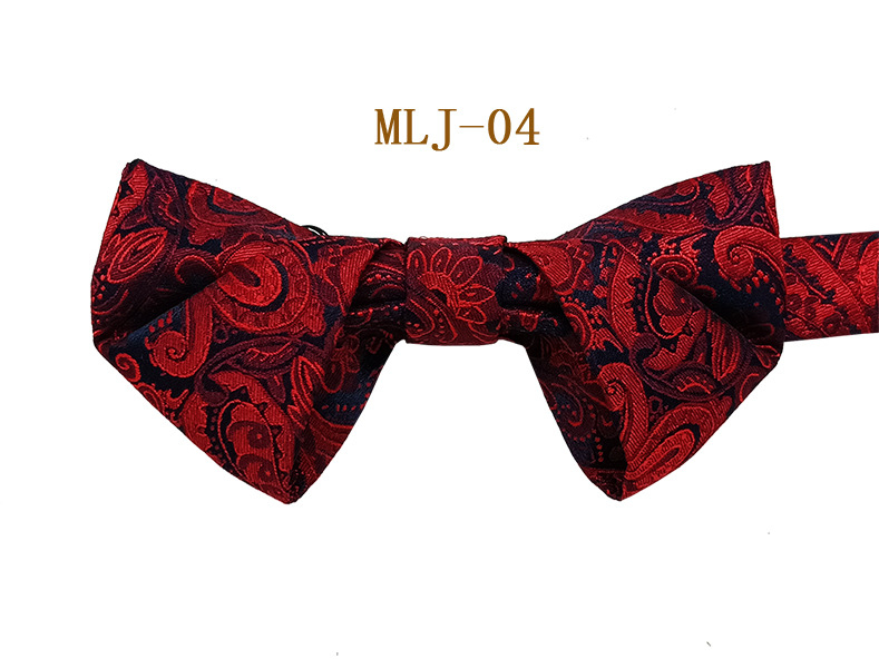 Férfi csokornyakkendő Jacquard, virágos minta, lapos fejű stílus, poliészter szál, esküvői kiegészítő, egyedi csomagolás