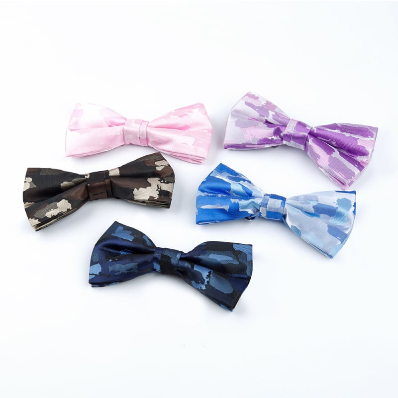 Qu Yi bow tie πολυεστερικό yarn-dyed με jacquard, για άνδρες, cartoon μοτίβο, jacquard ύφανση, βραδινή ενδυμασία