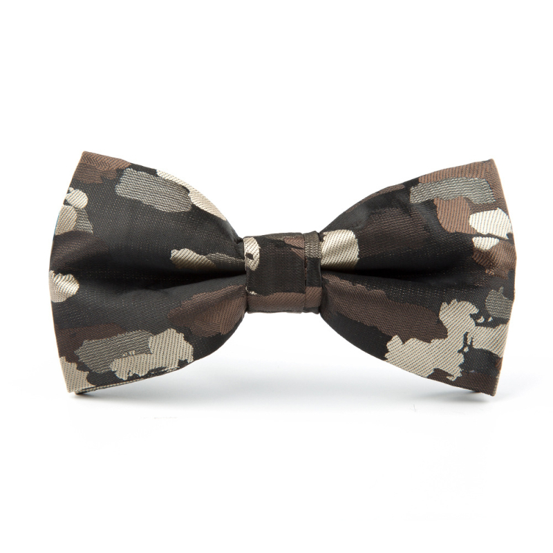 Qu Yi bow tie πολυεστερικό yarn-dyed με jacquard, για άνδρες, cartoon μοτίβο, jacquard ύφανση, βραδινή ενδυμασία