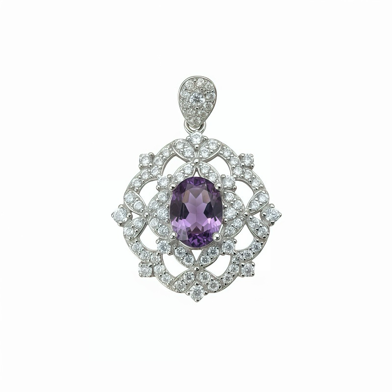 Viseći privjesak od srebra 925 s cirkonovom ugradnjom, Zhengxi Jewelry, jesen 2025 izdanje