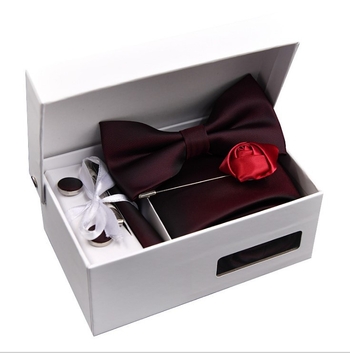 Σετ παπιγιόν για γάμο ανδρών, ριγέ σχέδιο, σχήματος βέλους, κανονικό πλάτος, πολυεστέρας