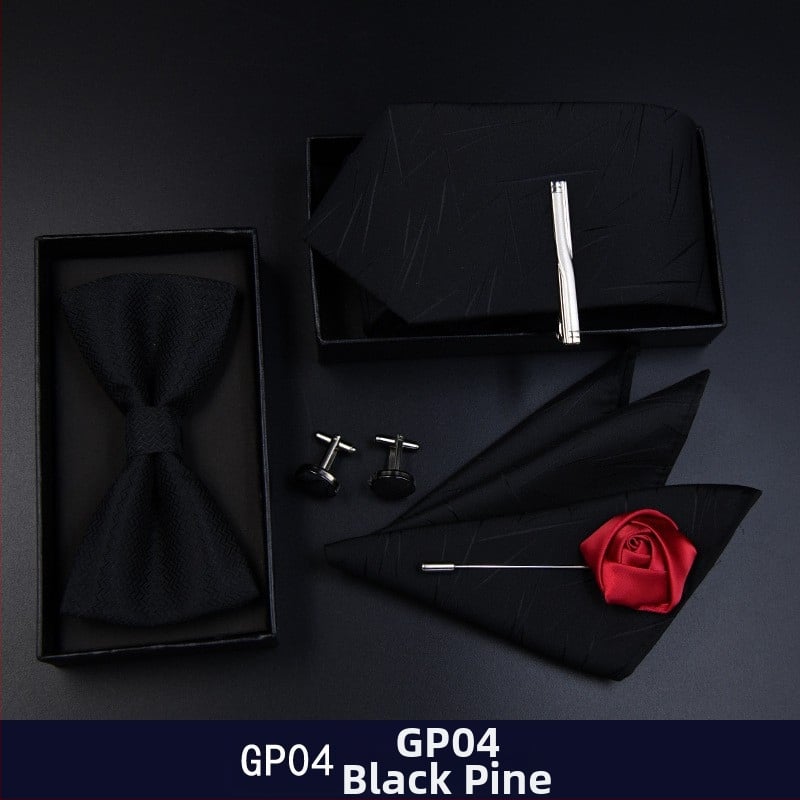 Σετ παπιγιόν για γάμο ανδρών, ριγέ σχέδιο, σχήματος βέλους, κανονικό πλάτος, πολυεστέρας