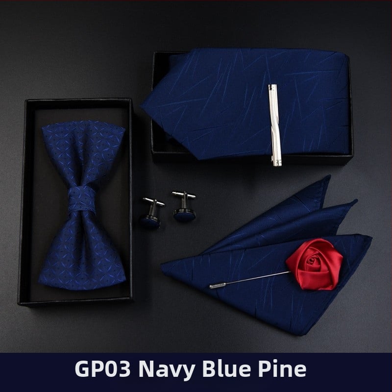 Σετ παπιγιόν για γάμο ανδρών, ριγέ σχέδιο, σχήματος βέλους, κανονικό πλάτος, πολυεστέρας