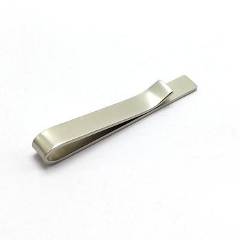 Nyakkendő klipe titánium acélból, matt felület, sík fej, uniszex, elektrolitikus bevonat, OEM/ODM