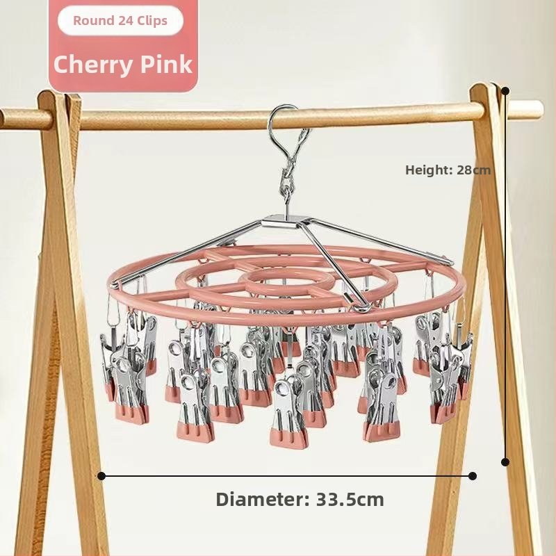 Кръгла сушилня за чорапи с 26 щипки, неръждаема стомана, модел 028, луксозен дизайн