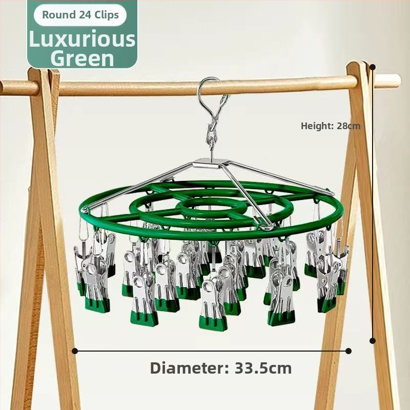 Кръгла сушилня за чорапи с 26 щипки, неръждаема стомана, модел 028, луксозен дизайн