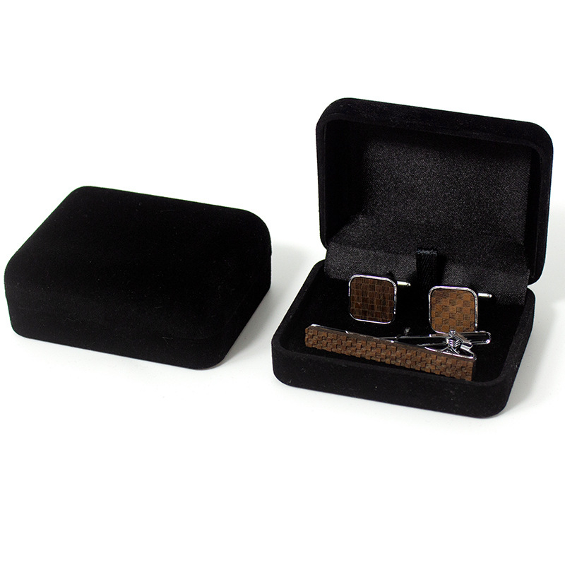 Hongfa Meeste mansettide kott flaneli väliskujunduse ja flokitud sisemusega, klappkaas, ehte hoiustamine