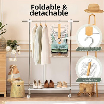 Ξύλινος πολυλειτουργικός κρεμάστρα αποθήκευσης με διακριτική κρεμάστρα για εσώρουχα και φορέματα — Xinchen, μοντέρνο μινιμαλιστικό στυλ; Κατάλληλο για κρεμάστρες ρούχων, παντελονιών και κρεμάστρες γραβάτας