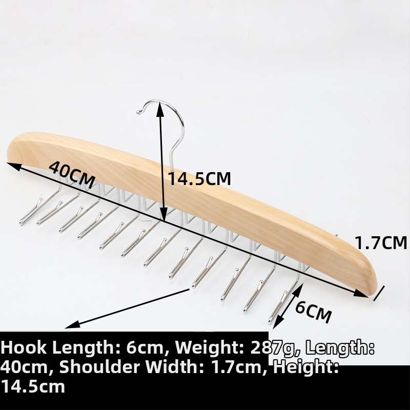 Ξύλινος πολυλειτουργικός κρεμάστρα αποθήκευσης με διακριτική κρεμάστρα για εσώρουχα και φορέματα — Xinchen, μοντέρνο μινιμαλιστικό στυλ; Κατάλληλο για κρεμάστρες ρούχων, παντελονιών και κρεμάστρες γραβάτας