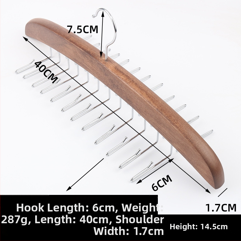 Ξύλινος πολυλειτουργικός κρεμάστρα αποθήκευσης με διακριτική κρεμάστρα για εσώρουχα και φορέματα — Xinchen, μοντέρνο μινιμαλιστικό στυλ; Κατάλληλο για κρεμάστρες ρούχων, παντελονιών και κρεμάστρες γραβάτας