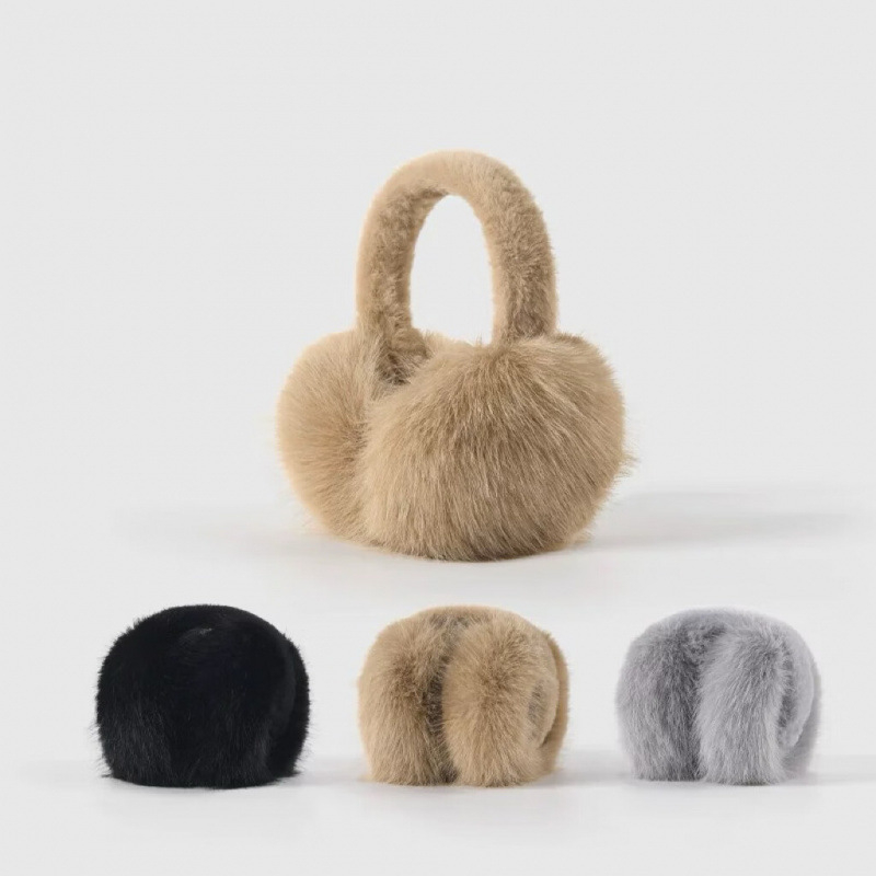 Plush earmuffs, συνθετική γούνα, χειμώνας, unisex, εξωτερική χρήση