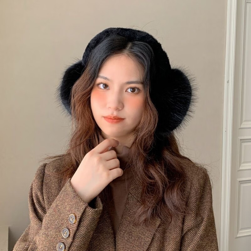 Plush earmuffs, συνθετική γούνα, χειμώνας, unisex, εξωτερική χρήση