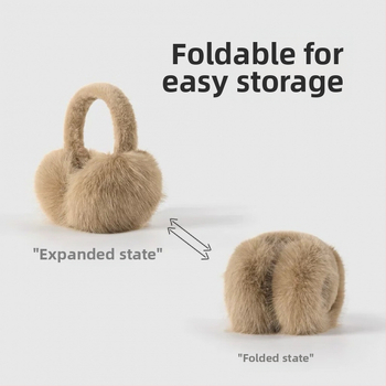Κουκούλες αυτιών από συνθετική γούνα – unisex για ενήλικες, διατήρηση ζεστασιάς, βασικό στυλ, φθινοπωρινό-χειμερινό 2025