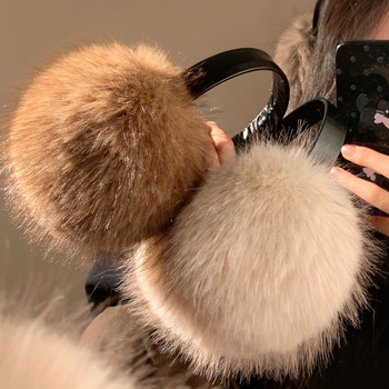 Unisex χειμερινές αφράτες προστατευτές αυτιών με τεχνητή γούνα αλεπούς — Quiet Bamboo, Υλικό: Άλλο, Στυλ: Βασικό/Πολυχρησιμοποιημένο, Σεζόν: Χειμώνας, Λειτουργία: Διατηρεί τη θερμότητα