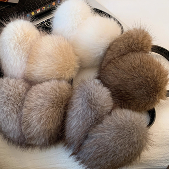 Unisex χειμερινές αφράτες προστατευτές αυτιών με τεχνητή γούνα αλεπούς — Quiet Bamboo, Υλικό: Άλλο, Στυλ: Βασικό/Πολυχρησιμοποιημένο, Σεζόν: Χειμώνας, Λειτουργία: Διατηρεί τη θερμότητα