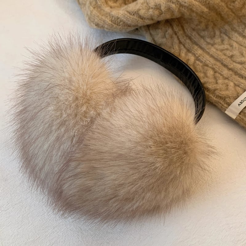 Unisex χειμερινές αφράτες προστατευτές αυτιών με τεχνητή γούνα αλεπούς — Quiet Bamboo, Υλικό: Άλλο, Στυλ: Βασικό/Πολυχρησιμοποιημένο, Σεζόν: Χειμώνας, Λειτουργία: Διατηρεί τη θερμότητα