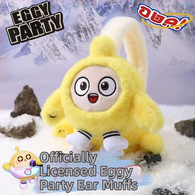 Eggman Party Παιδικοί Χειμερινά Γούνινοι Θερμαντήρες Αυτιών, Αναδιπλώμενοι με Καρτούν Στυλ