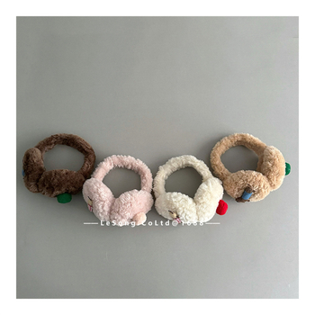 Detské zimné návleky na uši z plyšu, s motívom dachshunda, unisex, vetruodolné a skladné, na vonkajšie použitie, udržiavaju teplo