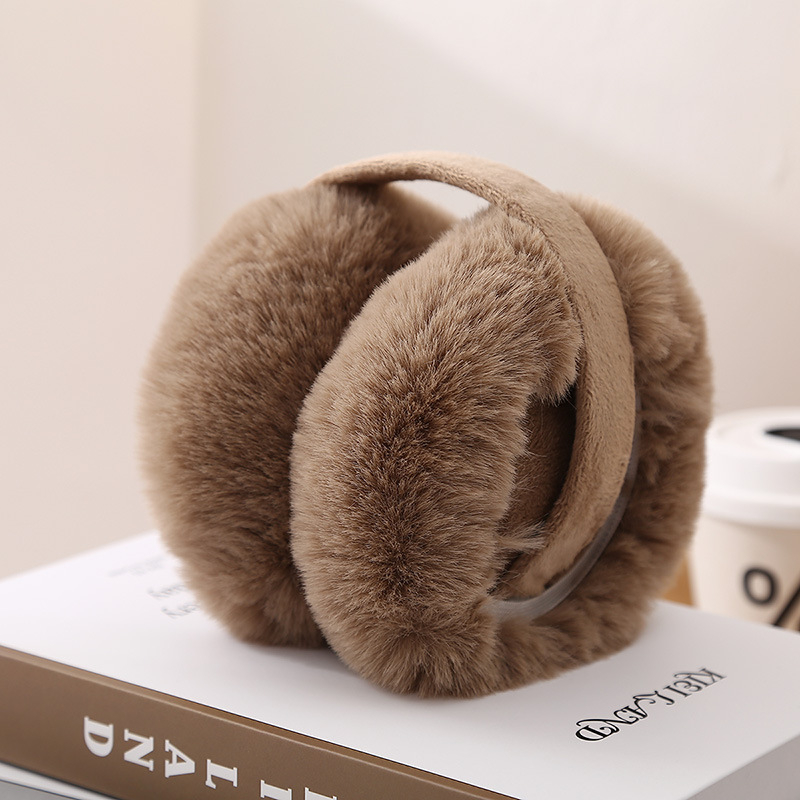 Protecții pliabile pentru urechi de iarnă, unisex, din blană de iepure, pentru exterior, încălzire