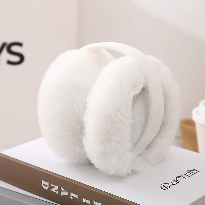 Protecții pliabile pentru urechi de iarnă, unisex, din blană de iepure, pentru exterior, încălzire