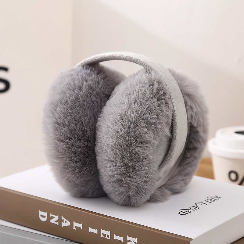 Protecții pliabile pentru urechi de iarnă, unisex, din blană de iepure, pentru exterior, încălzire