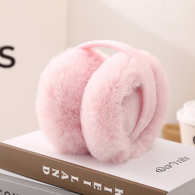 Protecții pliabile pentru urechi de iarnă, unisex, din blană de iepure, pentru exterior, încălzire