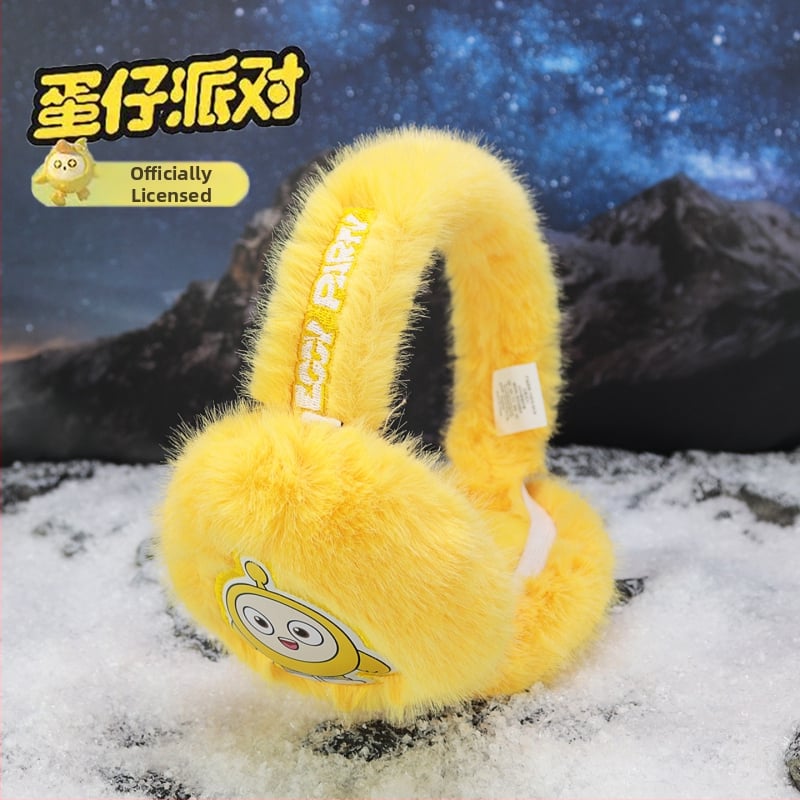 Protecții pentru urechi pentru copii iarna - poliester, stil desen animat, model monocrom, mențin căldura, pentru exterior