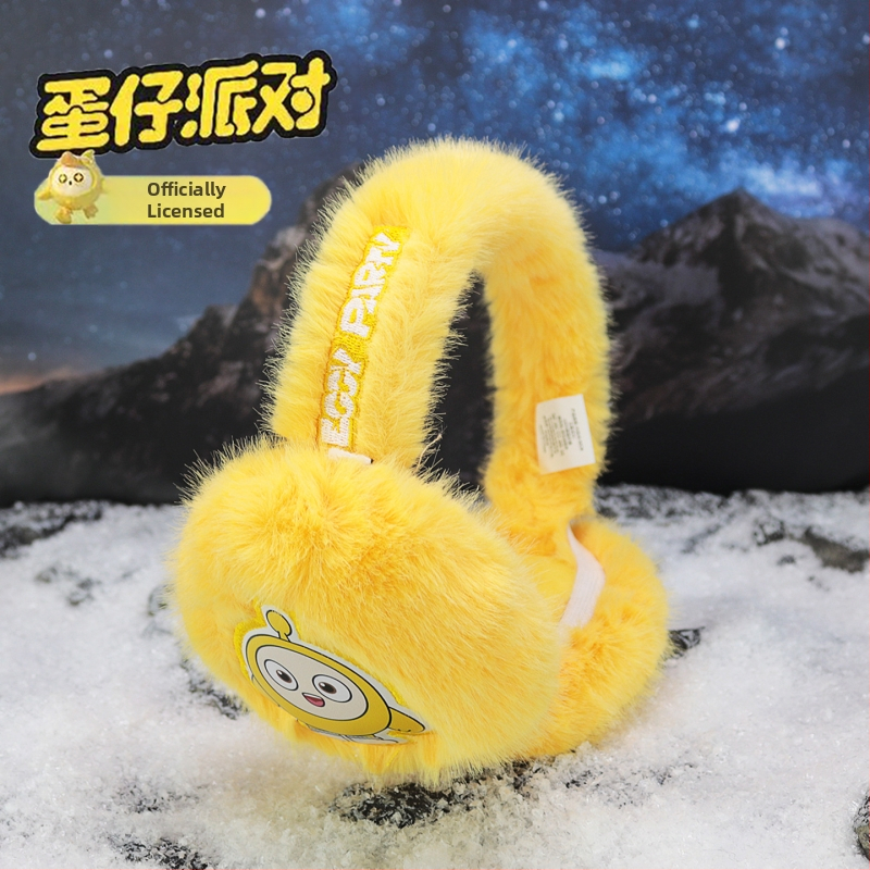 Protecții pentru urechi pentru copii iarna - poliester, stil desen animat, model monocrom, mențin căldura, pentru exterior