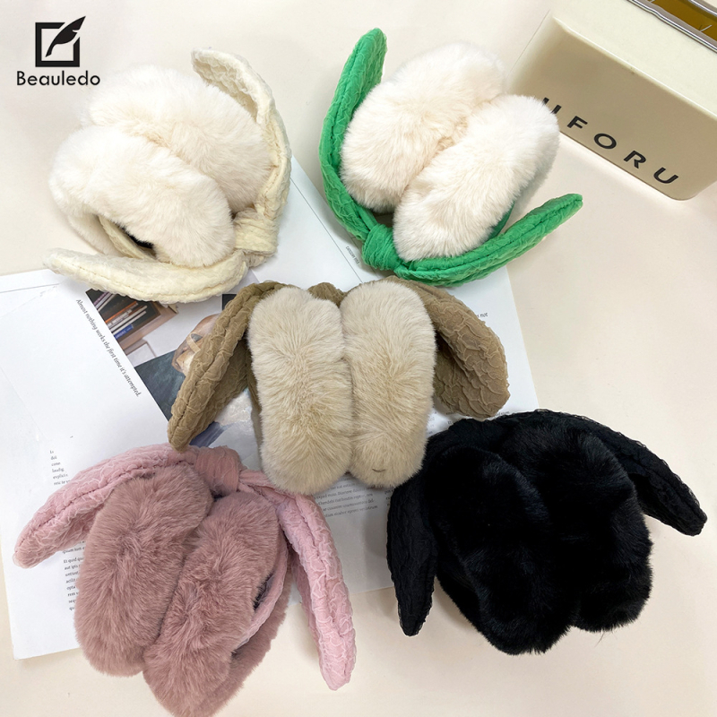 Unisex Θερμαντικά αυτιών με φιόγκο, αναδιπλούμενα – Χειμερινά (Υλικό: plush; Λειτουργίες: Προστασία αυτιών, θέρμανση, φορητότητα; Στυλ: βασικό, ιαπωνικό και κορεάτικο γλυκό στυλ; Σεζόν: Χειμώνας)