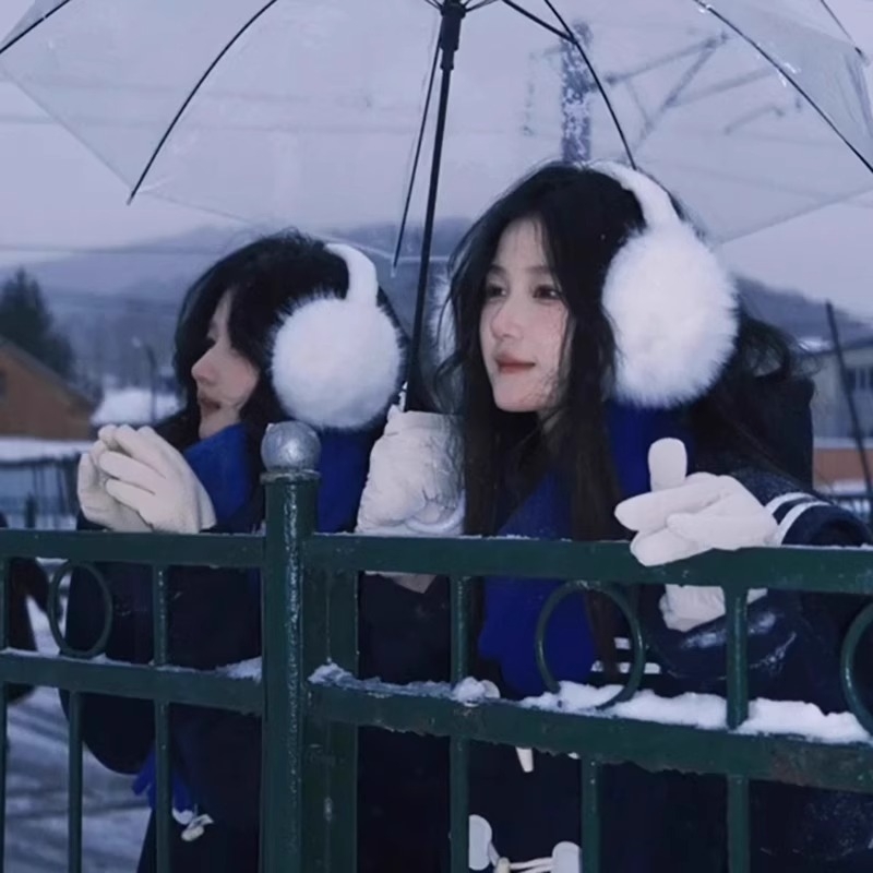 Winter Plush Ear Muffs για Γυναίκες — Μονοχρωματικά, Διατηρούν Ζεστασιά, Ενήλικες
