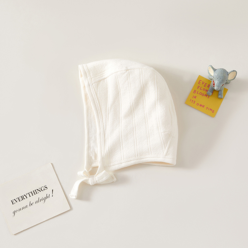 Baba fülvédős sapka ősz-télre, 100% pamut, melegen tart, újszülötteknek és csecsemőknek