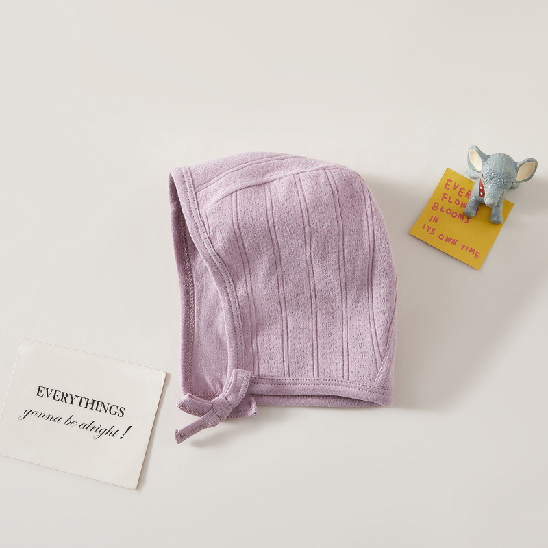 Baba fülvédős sapka ősz-télre, 100% pamut, melegen tart, újszülötteknek és csecsemőknek