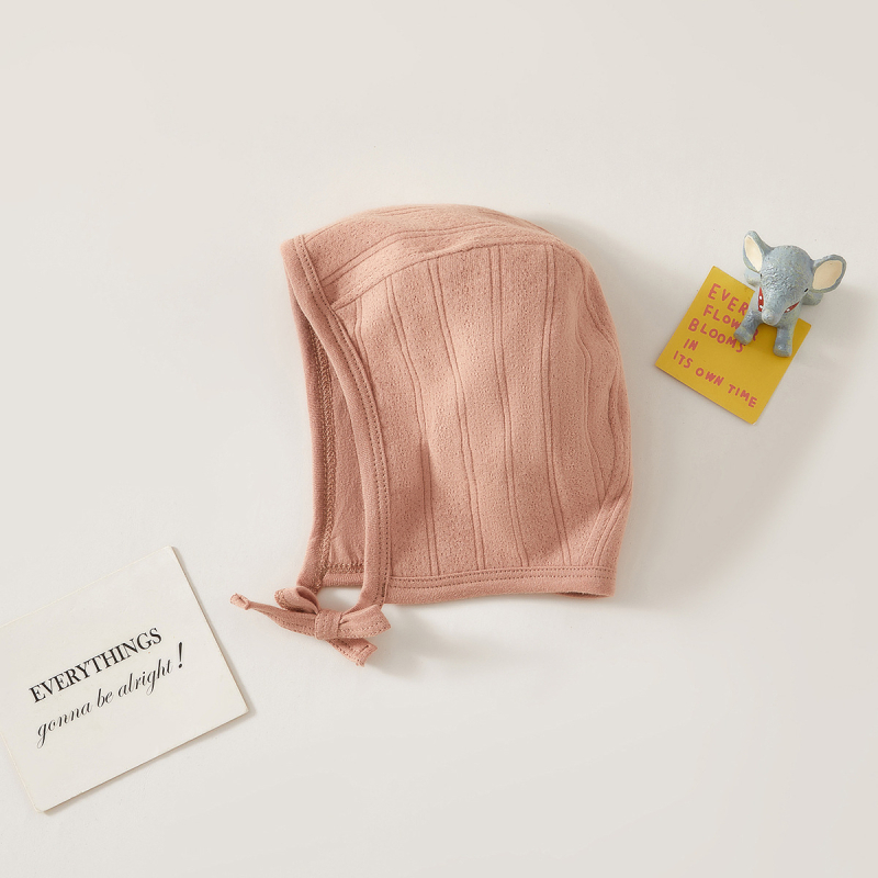 Baba fülvédős sapka ősz-télre, 100% pamut, melegen tart, újszülötteknek és csecsemőknek