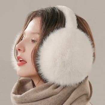 Ακουστικά αυτιών από γούνα, κορεατικού στυλ, ανθεκτικά στον αέρα και ζεστά για τον χειμώνα, unisex για ενήλικες