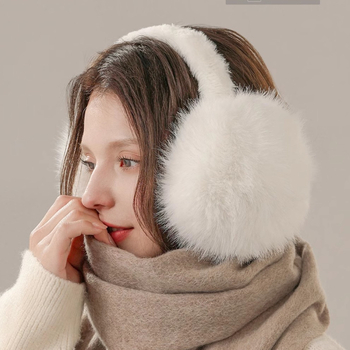 Ακουστικά αυτιών από γούνα, κορεατικού στυλ, ανθεκτικά στον αέρα και ζεστά για τον χειμώνα, unisex για ενήλικες