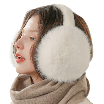 Ακουστικά αυτιών από γούνα, κορεατικού στυλ, ανθεκτικά στον αέρα και ζεστά για τον χειμώνα, unisex για ενήλικες
