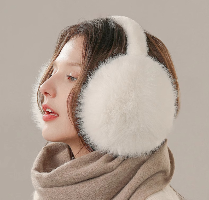Ακουστικά αυτιών από γούνα, κορεατικού στυλ, ανθεκτικά στον αέρα και ζεστά για τον χειμώνα, unisex για ενήλικες