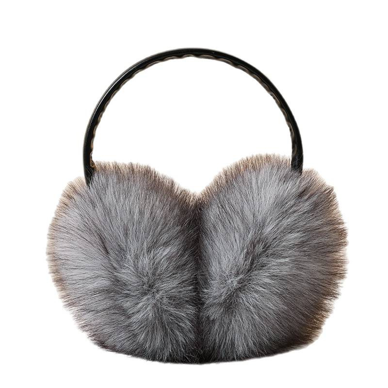 Αφράτα ακουστικά αυτιών από γούνα για ζεστασιά, unisex ενήλικες, φθινοπωρο-χειμώνας, κατάλληλα για ποδηλασία