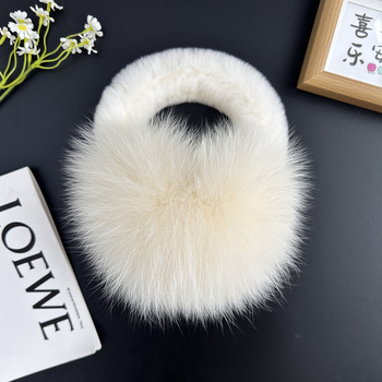 Плътни ушанки от лисича козина за зима – унисекс за възрастни, преносими, монохромен базов стил