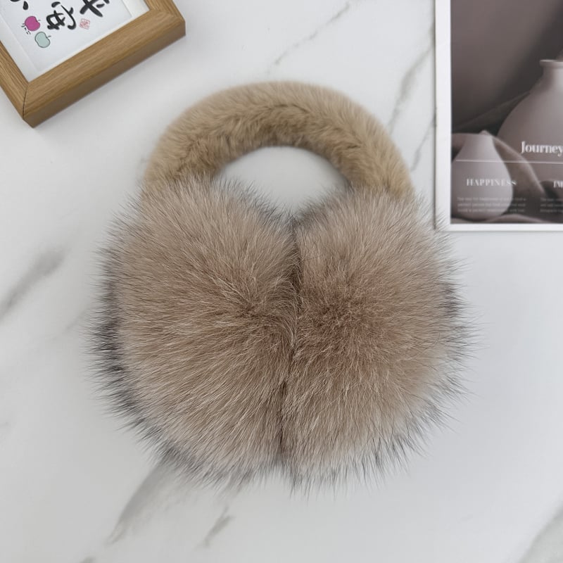 Плътни ушанки от лисича козина за зима – унисекс за възрастни, преносими, монохромен базов стил