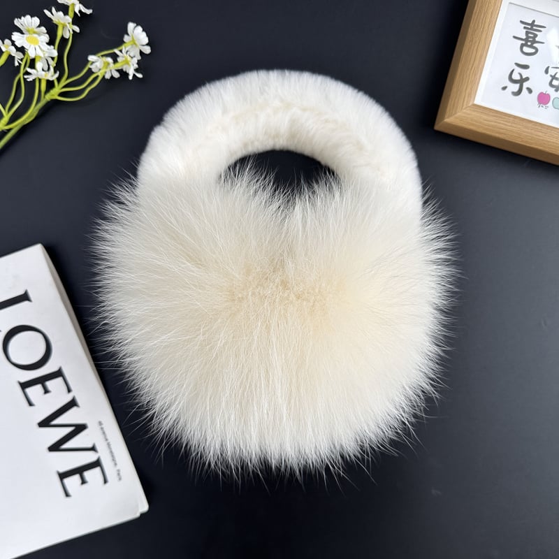 Плътни ушанки от лисича козина за зима – унисекс за възрастни, преносими, монохромен базов стил