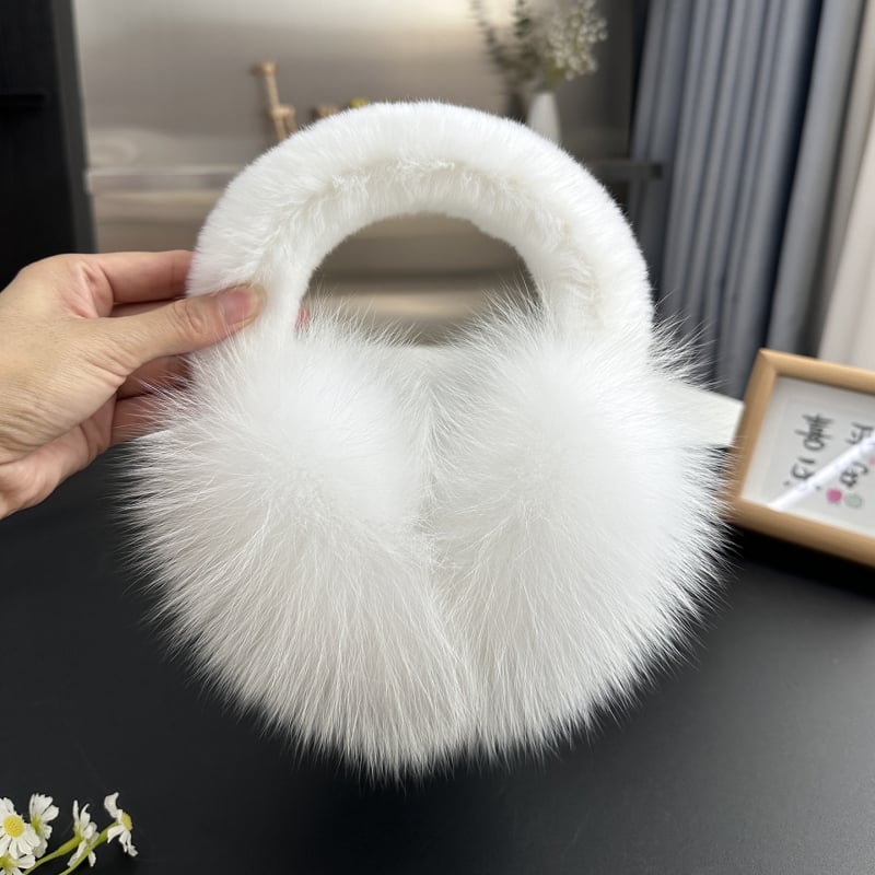 Плътни ушанки от лисича козина за зима – унисекс за възрастни, преносими, монохромен базов стил