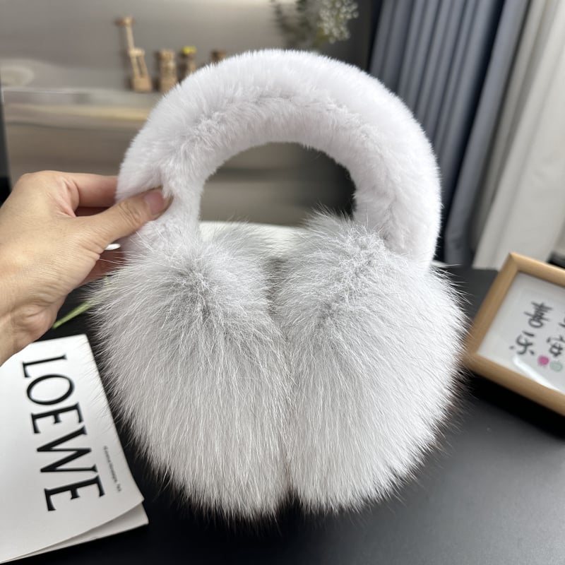 Плътни ушанки от лисича козина за зима – унисекс за възрастни, преносими, монохромен базов стил