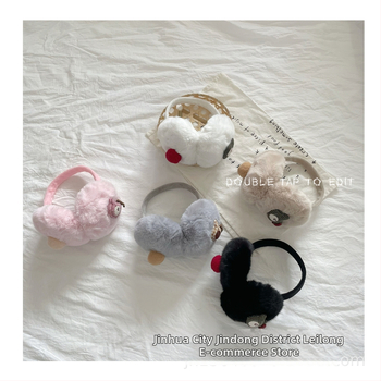 Γούνινα ακουστικά για παιδιά — Χειροποίητα, Στυλ Καρτούν, Καρτούν Μοτίβο, Θερμότητα του Χειμώνα