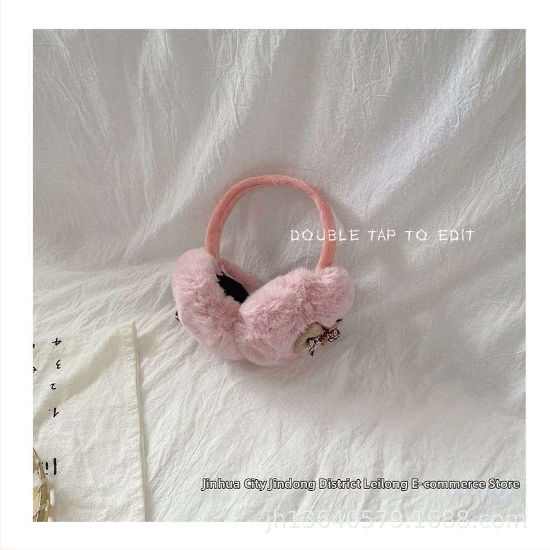 Γούνινα ακουστικά για παιδιά — Χειροποίητα, Στυλ Καρτούν, Καρτούν Μοτίβο, Θερμότητα του Χειμώνα