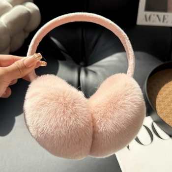 Ušné náušníky z kožušiny zajačieho srsti pre ženy, zimné, vetruodolné, roztiahnuteľné, plyš
