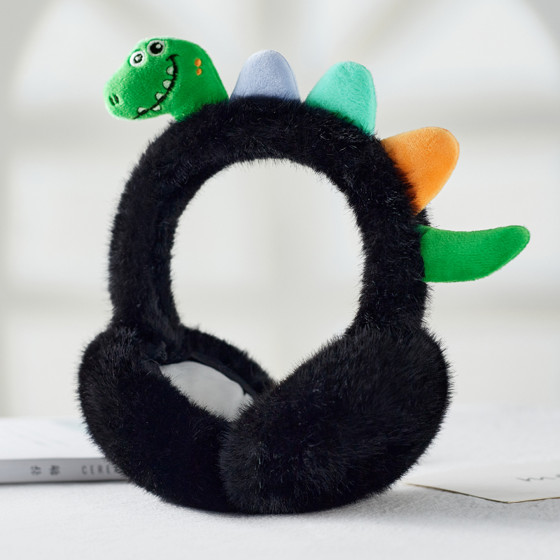 Παιδικά προστατευτικά για τα αυτιά από plush με σχέδιο δεινοσαύρου, για χειμώνα, αναδιπλόμενα, unisex