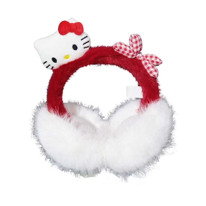 Protecții pentru urechi cu urechi de pisică pentru femei, stil desen animat, acrilic/lâna sintetică, iarnă 2024