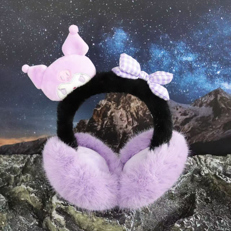 Protecții pentru urechi cu urechi de pisică pentru femei, stil desen animat, acrilic/lâna sintetică, iarnă 2024